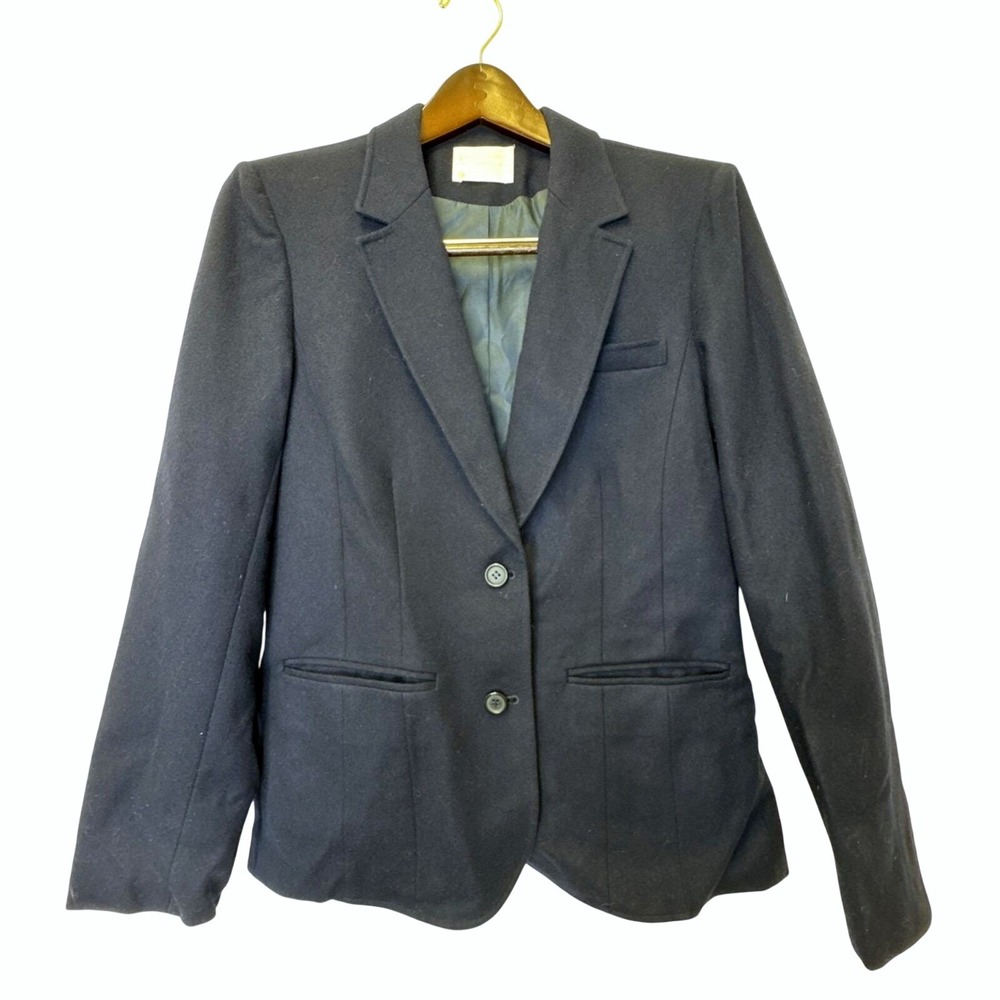 Pendleton Vintage Navy Blue 100% Virgin Wool Blazer Jacket‎ Made in USA Womens